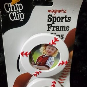 Chip Clip Retro 2015 Magnetic Sports Frame Clips Baseball Photo Holder‎ New